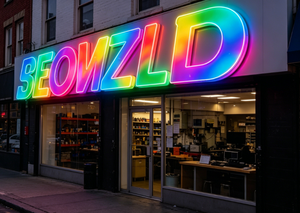 Insegna LED RGB Personalizzabile con Bordo Illuminato Programmabile a Colori Cangianti per Ristoranti Fast Food e Negozi all'Aperto - Product Image 2