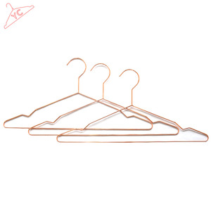 Or <span class=keywords><strong>Rose</strong></span> Cuivre Fil Cintre En Métal Vêtements logo personnalisé avec antirouille matériel - Product Image 3