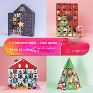 Calendrier de compte à rebours de Noël personnalisé Cadeau de festival Boîte d'emballage aveugle surprise pour vacances d'hiver - Product Image 6