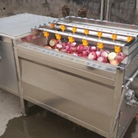 Groente-En Fruitcassave-Wasmachine/Dunschiller Aardappelgemberschilmachine Met Plc-Pompmotor Motorkerncomponenten