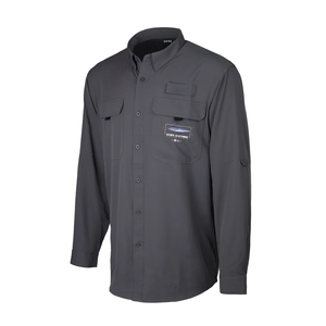 Magliette con bottoni da pesca in Nylon impermeabili personalizzate con bottoni da uomo protezione da sole Upf 50 + maglia da pesca per escursioni all'aperto - Product Image 4