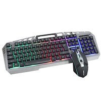 Logo personnalisé Ensemble clavier et souris de jeu filaire à LED pour ordinateurs de bureau et portables Combos clavier et souris de jeu