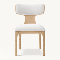 Usine directement vente chaise de salle à manger salon moderne de luxe meubles en chêne tissu chaise en bois