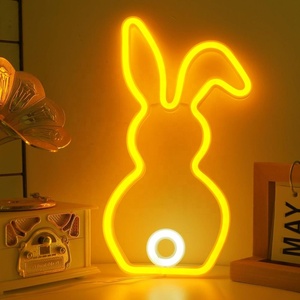 Letrero LED de neón de conejo para pared, logotipo luminoso LED de conejo, letrero de neón LED con forma de conejo para fiestas - Product Image 3