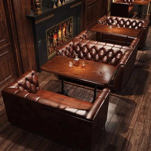 Shinestone européen classique Bar discothèque Cigar Lounge hôtel café canapé cabine chaise pour café - Product Image 5