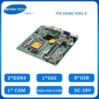 ITX-Y310C DV 19V 64GB Lga1151 ince Itx anakart bilgisayar anakartlar için HD VGA LVDS ile 4k
