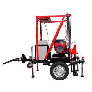 Máquina perforadora de hormigón portátil montada en remolque con motor para construcción de carreteras - Product Image 3