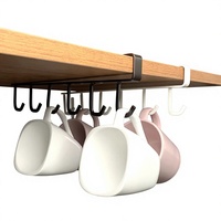 Moderne metalen keukenopbergrek onderkast mokhouder schuifbare koffiekopjeshouder plank organizer voor huishoudelijke voorraadkast
