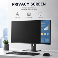 2Way 180 °   Filtre de confidentialité non adhésif pour ordinateur PC 17~28 pouces, surface mate et transparente, anti-reflets, anti-espionnage, protection d'écran
