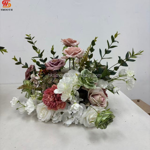 SMOOTH - Arreglo Floral Artificial Vintage al por Mayor, Color Rosa Empolvado, para Centro de Mesa de Boda, Decoración de Bodas - Product Image 4