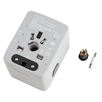 Adaptateur de voyage intelligent double USB 4 ports 12W pour les États-Unis, Powercube tout-en-un, approuvé CE/FCC, universel HHT520