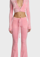 Luluxixiyaya Ensemble 4 pièces en velours doux rose 300 g/m² pour femme : gilet, short, sweat à capuche zippé et pantalon de jogging