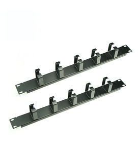 Organisateur de câbles personnalisé haut de gamme en métal 1U de 19 pouces avec anneaux en D pour racks de serveurs en acier SPCC - Product Image 1