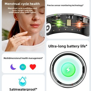 Bague connectée R04S avec analyse IA de la santé, moniteur de fréquence cardiaque et de sommeil, mesure de l'oxygène sanguin, étanche 5ATM, bijou fitness pour hommes et femmes - Product Image 4
