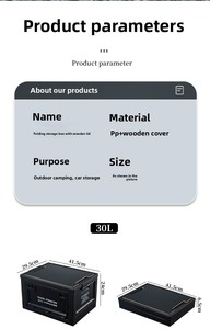 Caja de Almacenamiento de Plástico PP de Diseño de Lujo, Portátil, Plegable, Desmontable, Funcional y Duradera, Ideal para Campamentos al Aire Libre, Superventas 2026 - Product Image 4