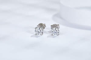 Pendientes de Plata de Ley con Certificado GRA de 0.5ct, Joyería de Moda con Moissanita, Estilo Coreano - Product Image 2