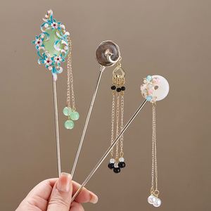 Elegante Horquilla de Pelo Estilo Chino con Borla, Diseño Floral Tradicional, Accesorio para Peinado, Joyería para Mujer, Pasador de Pelo - Product Image 2