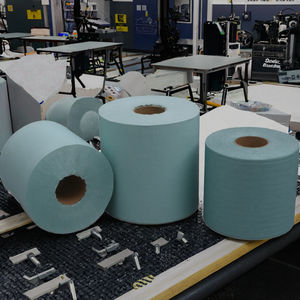 مناديل تنظيف صناعية خالية من الغبار من البوليستر، لفة كبيرة باللونين الأزرق والأبيض، قابلة للاستخدام مرة واحدة، تمتص الماء والزيت، للبيع بالجملة - Product Image 5