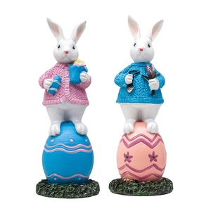 Adornos de Conejo de Pascua Transfronterizos, Conejo de Resina de Dibujos Animados con <span class=keywords><strong>Huevo</strong></span>, Suministros de Decoración para <span class=keywords><strong>el</strong></span> Día del Niño y Ambiente Festivo - Product Image 5