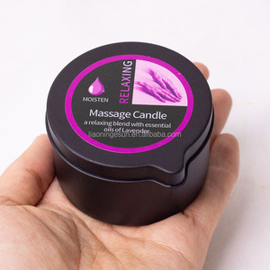 น้ำมันนวดตัวกลิ่นหอมหลากหลายชนิด เทียนนวดตัวหอม/เวล่า/เคอร์เซ/บูจีส์ ในโถพร้อมพวยกา - Product Image 2