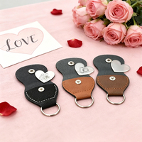 Porte-clés Cœur Gravé en Cuir PU avec Citation Personnalisée au Laser pour la Saint-Valentin – Cadeau Romantique