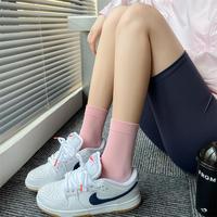 Chaussettes courtes personnalisées 2025 pour femmes, édition coréenne, en coton doux, avec dentelle, motif lune, style japonais, roses, polyvalentes, unies