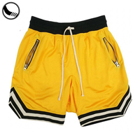 Shorts de basketball en polyester rose à fermeture éclair, personnalisables, rétro, de haute qualité, pour hommes, filles, femmes sexy, équipe, maille 5 pouces, vierges