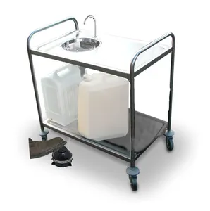 Foot operated free standing in acciaio inox a mano lavaggio in lavatrice portatile