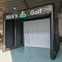 Simulateur portatif mobile de golf frappant la tente gonflable d'entraînement d'écran de cage pour le simulateur de golf