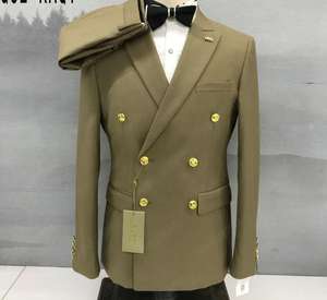 2025 mode hommes costume <span class=keywords><strong>2</strong></span> pièces Slim Fit Double boutonnage mariage Blazer pantalon ensemble affaires bal costumes pour hommes luxe hommes Tuxedos - Product Image 4