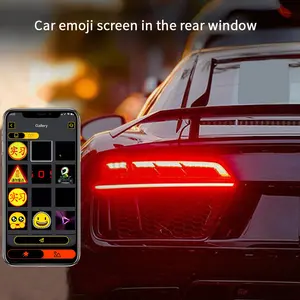 Yüksek çözünürlüklü 64x64 piksel LED akıllı ekran araba arka pencere ekran LED APP programlanabilir araba işareti LED akıllı araba ekran