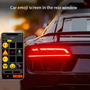 Pantalla inteligente LED de alta resolución de 64x64 píxeles, pantalla de ventana trasera de coche, aplicación LED programable, señal de coche, pantalla LED de coche inteligente