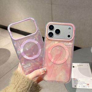 Custodia per telefono cellulare magnetica IMD con motivo a conchiglia <span class=keywords><strong>arcobaleno</strong></span> per <span class=keywords><strong>iPhone</strong></span> 17 Air 16 Pro Max, <span class=keywords><strong>cover</strong></span> posteriore in TPU IMD Bling Bling - Product Image 2