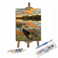 Kit de peinture par numéros personnalisé pour adultes, toile de paysage, art mural, peinture acrylique, décoration intérieure, cadeau peint à la main
