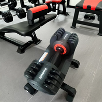 Ensemble d'haltères réglables en fonte de 25lbs pour la salle de sport, le fitness, l'entraînement à domicile, les poids d'entraînement de bodybuilder avec revêtement en plastique avec logo personnalisé