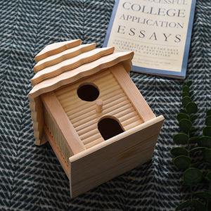 Sıcak satış asılı özelliği şık oturma odası aksesuarı sürdürülebilir ahşap Birdhouses moda stil standı kuş - Product Image 6