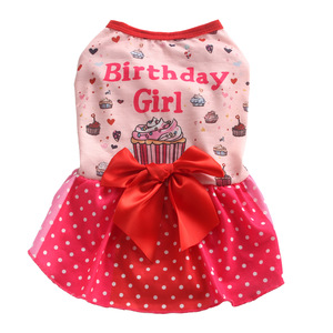 Vêtements pour chiens, nouvelle robe de princesse, polyester hautement élastique, commerce extérieur transfrontalier, Europe, Amérique, joyeux anniversaire, vêtements pour animaux de compagnie, lot - Product Image 6