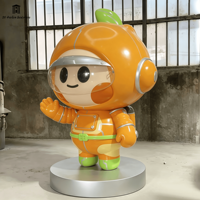 Harsen cartoon astronaut fruit mascotte sculptuur |   Op maat gemaakte karakterbeeldjes voor thuisdecoratie, hars ambachten