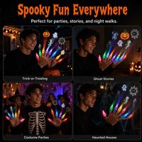 Cincin Proyeksi LED Halloween 12/pcs Baru dengan Pola Warna-warni Acak untuk Dekorasi Pesta Halloween Anak-anak.