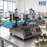 Machine d'étiquetage automatique de table haute performance pour bouteilles rondes – Applicateur d'étiquettes enveloppantes pour l'alimentation et les boissons