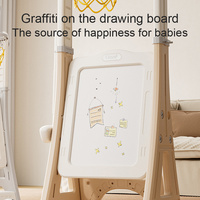Jeu d'Intérieur pour Tout-Petits, Cadre Réglable Personnalisé, Support de Panier de Basket Portable avec Planche et Ballons pour Enfants