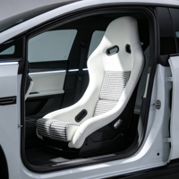 Siège de course LK personnalisé blanc pied-de-poule compatible harnais JDM, sièges de course pour journées sur circuit, simulateur universel VR pour voiture