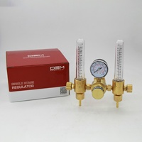 DEM WR1301 Regulator Gas Argon, Regulator Gas Argon Kuningan Kecil Mig Tig Aliran Keluaran Ganda Koneksi Inlet CGA580 0-4500PSI