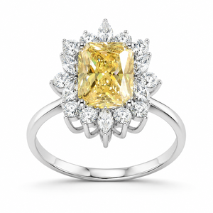 Anello da Donna Giallo con Design Elegante, Stile Nuziale - Product Image 1