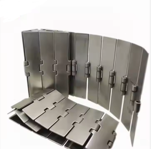 Chaîne plate en acier inoxydable 812 simple flexion latérale droite à double charnière pour magasin d'alimentation de plaque de convoyeur POM - Product Image 6