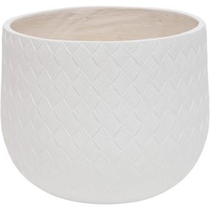 Ensemble de 3 pots en oxyde de magnésium Mdj, 21,65+14,17+8,66 pouces, blanc, pour intérieur, avec trou de drainage, design moderne - Product Image 5