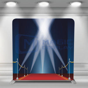 Support pliable en tube d'aluminium avec motifs personnalisés en tissu tendu pour photomaton, toile de fond de présentation avec motif de nuit de la ville de Las Vegas et housse de coussin - Product Image 6
