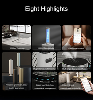 Diffuseur d'arômes en alliage d'aluminium avec lumière ambiante, diffuseur d'huiles essentielles sans eau, machines à parfum commerciales