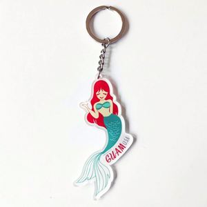 Customizable Anime Plastic Clear Acrylic Keychain with Glitter Words Printed New UV Printing Technology Make Your Own Design - Product Image 6