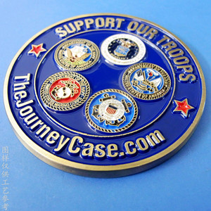 Moneda Conmemorativa de Metal Hecha a Medida, Redonda, de Aleación de Zinc, con Relieve, Regalo Coleccionable, Diseño de Bandera Americana - Product Image 2